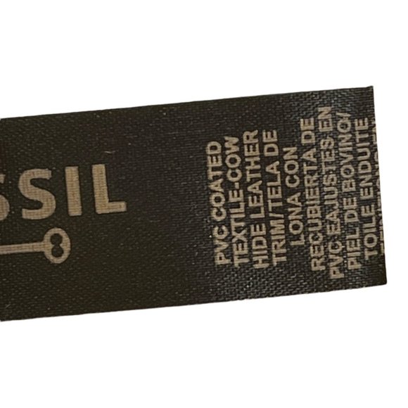 Fossil Key-Per Womens Clutch Handbag Black Brown Geometric Zipper S - Picture 8 of 9